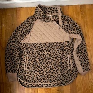 Leopard fleece top - Abercrombie